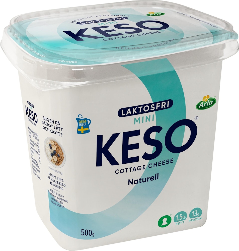 Keso Naturell Mini 1,5% Laktosfri 500g