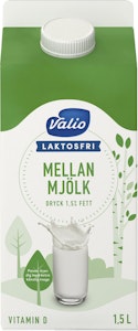 Valio Mellanmjölk Laktosfri 1,5% 1,5L Valio