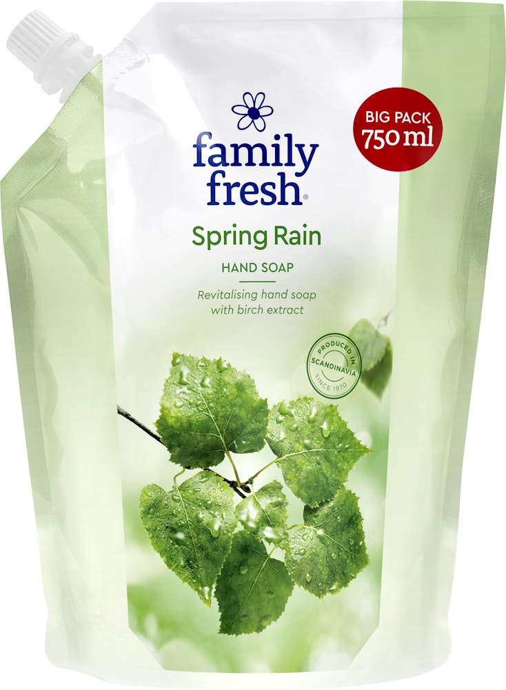 Family Fresh Tvål Spring Rain Refill 750ml Family Fresh