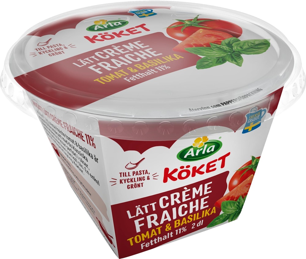 Arla Köket Crème Fraiche Lätt Tomat & Basilika 11% 2dl Arla
