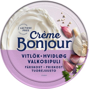 Creme Bonjour Färskost Vitlök 25% Laktosfri 100g Crème Bonjour