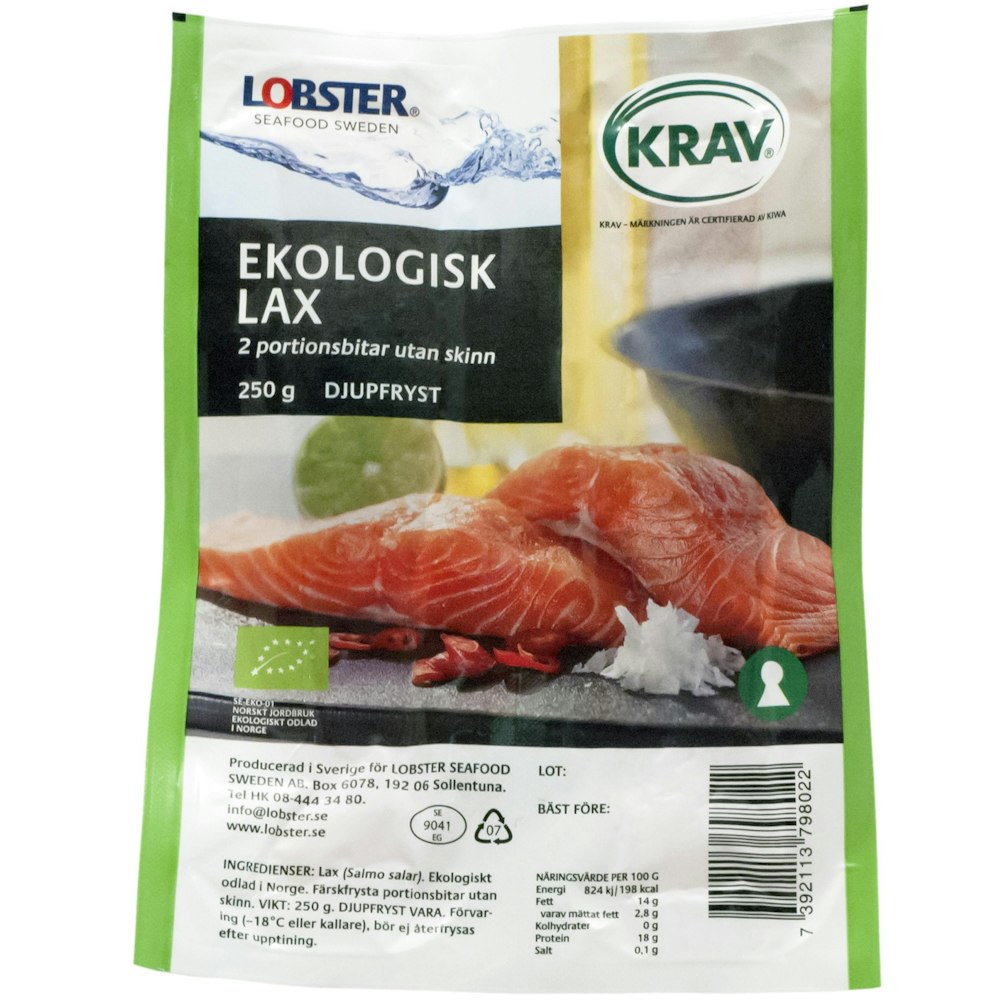Fiskeriet Laxportioner Fryst EKO/KRAV 2x Lobster