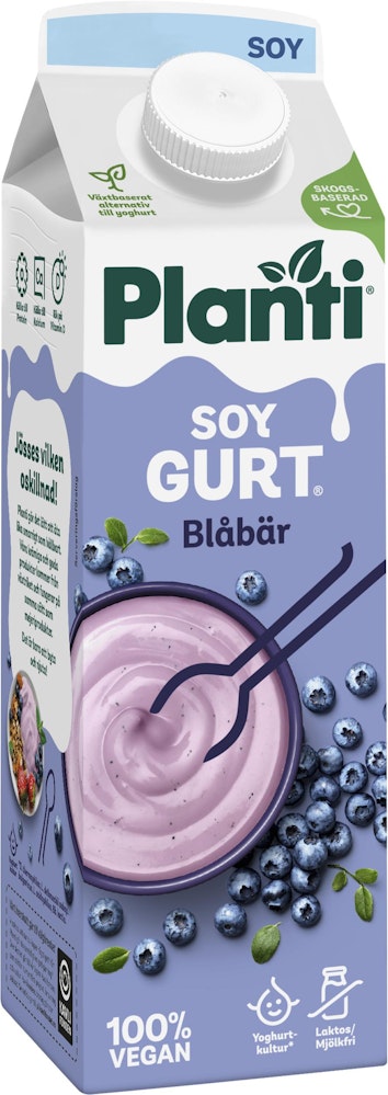 Planti Soygurt Blåbär 1,9% 1000g Planti