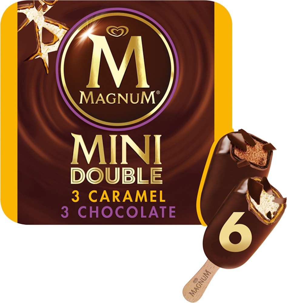 Magnum Mini Double Caramel Chocolate 6-p GB Glace
