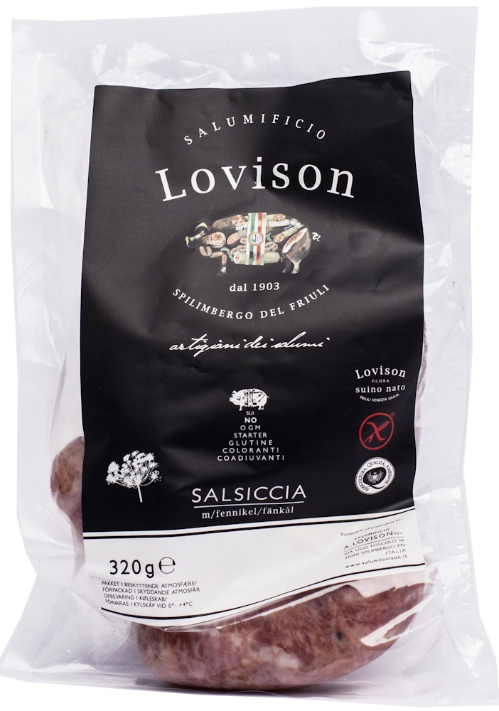Lovison Salsiccia Fänkål 4x75g Lovison