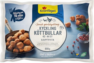 Kronfågel Kycklingköttbullar Frysta 600g Kronfågel