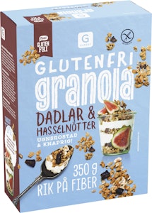 Garant Granola Dadlar & Hasselnötter Glutenfri 350g Garant