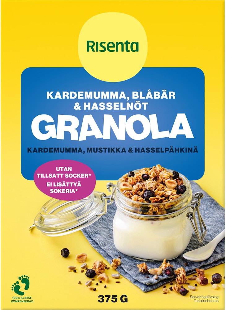 Risenta Granola Kardemumma/Blåbär/Hasselnöt Risenta