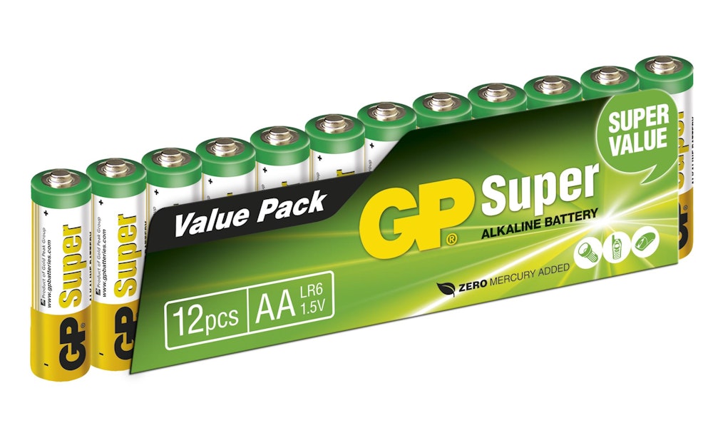 GP Batteries Super Alkaline AA 12-p GP Batteries