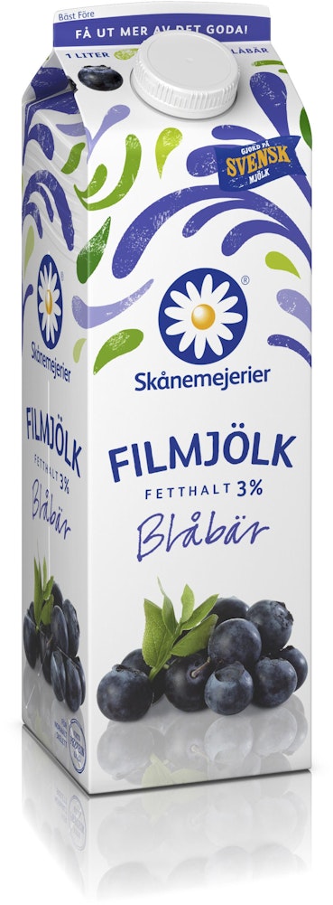 Skånemejerier Filmjölk Blåbär 3 % Skånemejerier