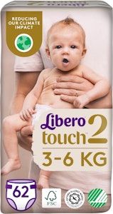 Libero Blöja Touch (2) 3-6kg 62-p Libero