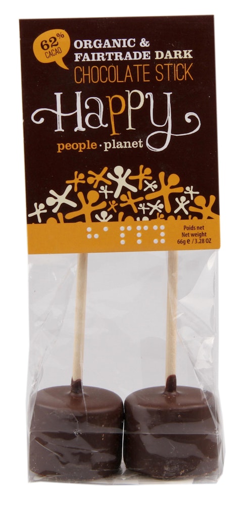 Happy People Planet Chokladklubbor 62% Kakao EKO Fairtrade 2-p Happy People Planet