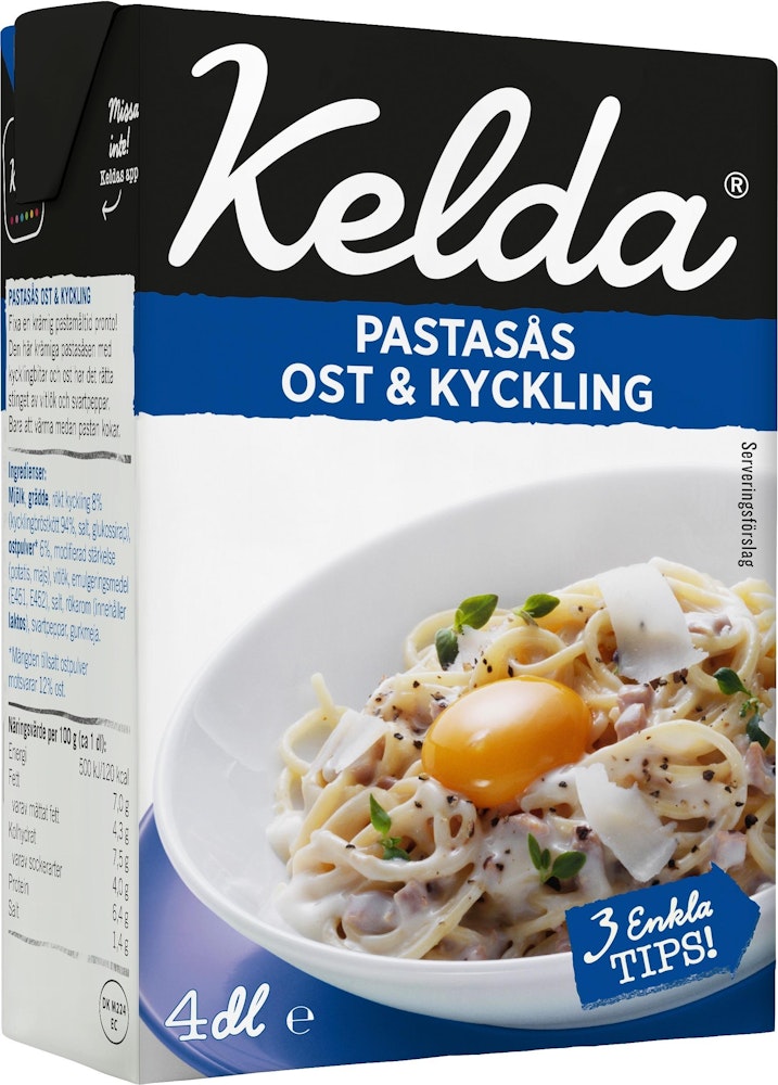 Kelda Pastasås Ost & Kyckling Kelda