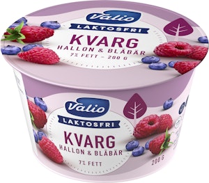 Valio Kvarg Hallon/Blåbär Laktosfri 7,5% 200g Valio
