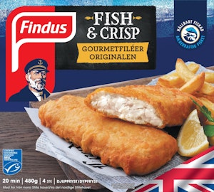 Findus Fish&Crisp Gourmetfileer Fryst