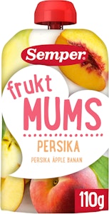 Semper Fruktmums Persika, Äpple & Banan 110g Semper
