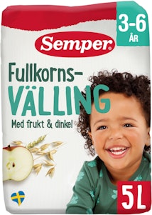 Semper Fullkornsvälling Frukt & Dinkel 3år 5L Semper