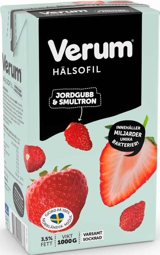 Verum Hälsofil Jordgubb/Smultron 3,5% Verum