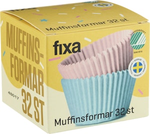 Fixa Muffinformar Rosa och Blå 32-p