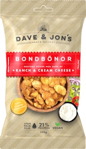 Dave & Jon's Bondbönor Rostade Ranch & Cream Cheese 100g Dave & Jon'S