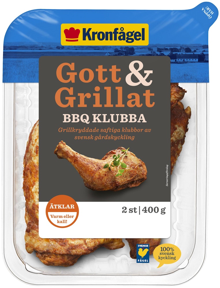 Kronfågel Kycklingklubbor Gott & Grillat BBQ Kronfågel