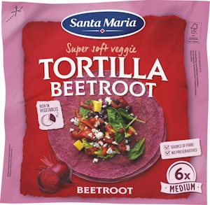 Santa Maria Tortillas Beetroot Medium 6-p Santa Maria