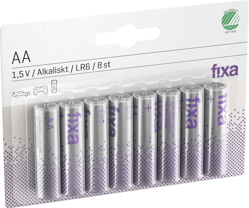 Fixa Batterier AA 8-p Fixa