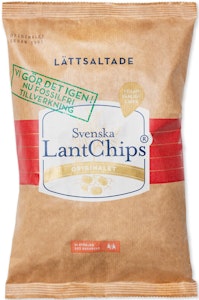 Svenska LantChips Chips Lättsaltade 200g Svenska LantChips