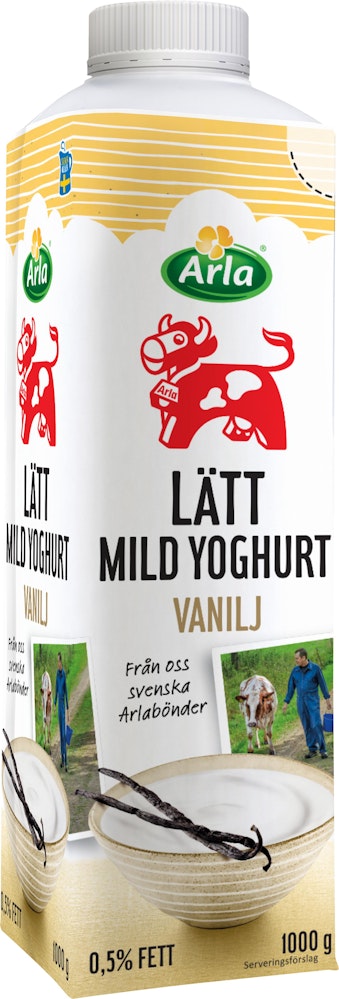 Arla Ko Lättyoghurt Mild Vanilj 0,5% 1000g Arla