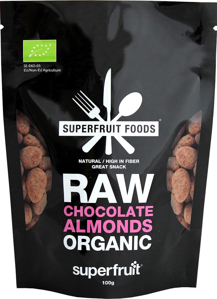 Superfruit Foods Chokladtäckta Mandlar EKO Superfruit Foods