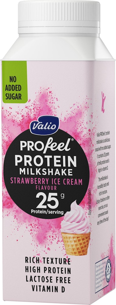 Valio Profeel Shake Strawberry Ice Cream 250ml Valio