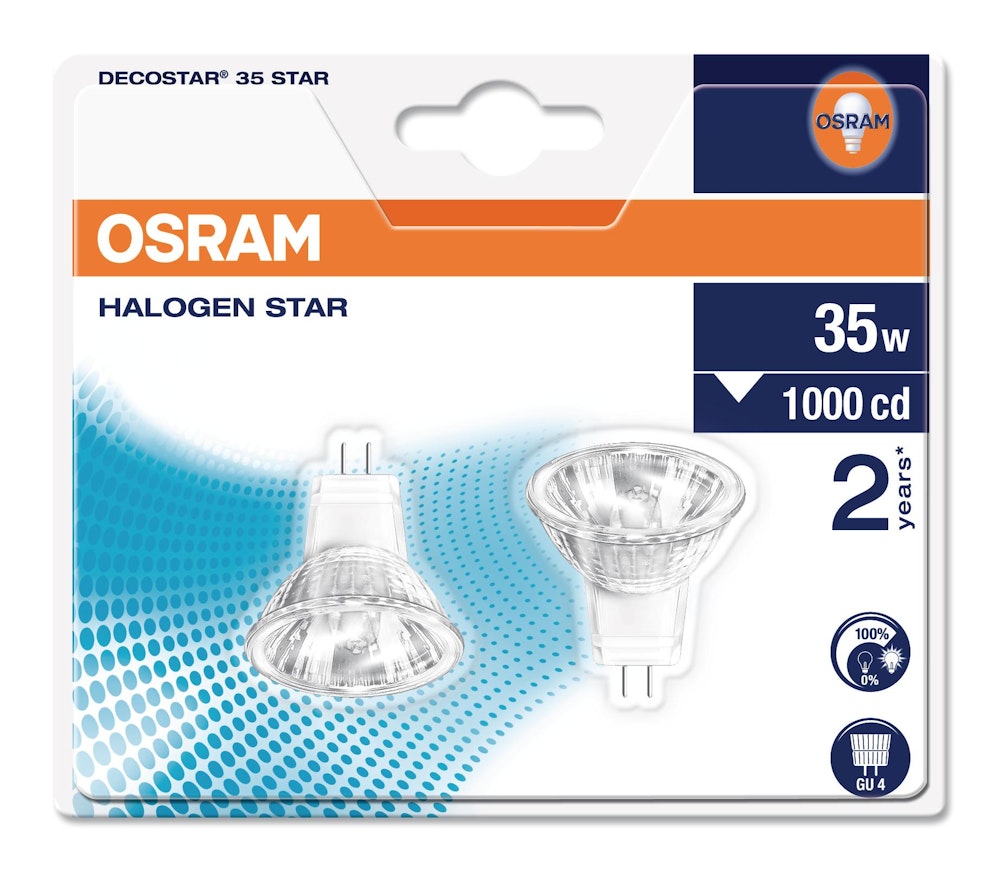 Osram Halogen 12V 35W GU4 2-Pack Osram