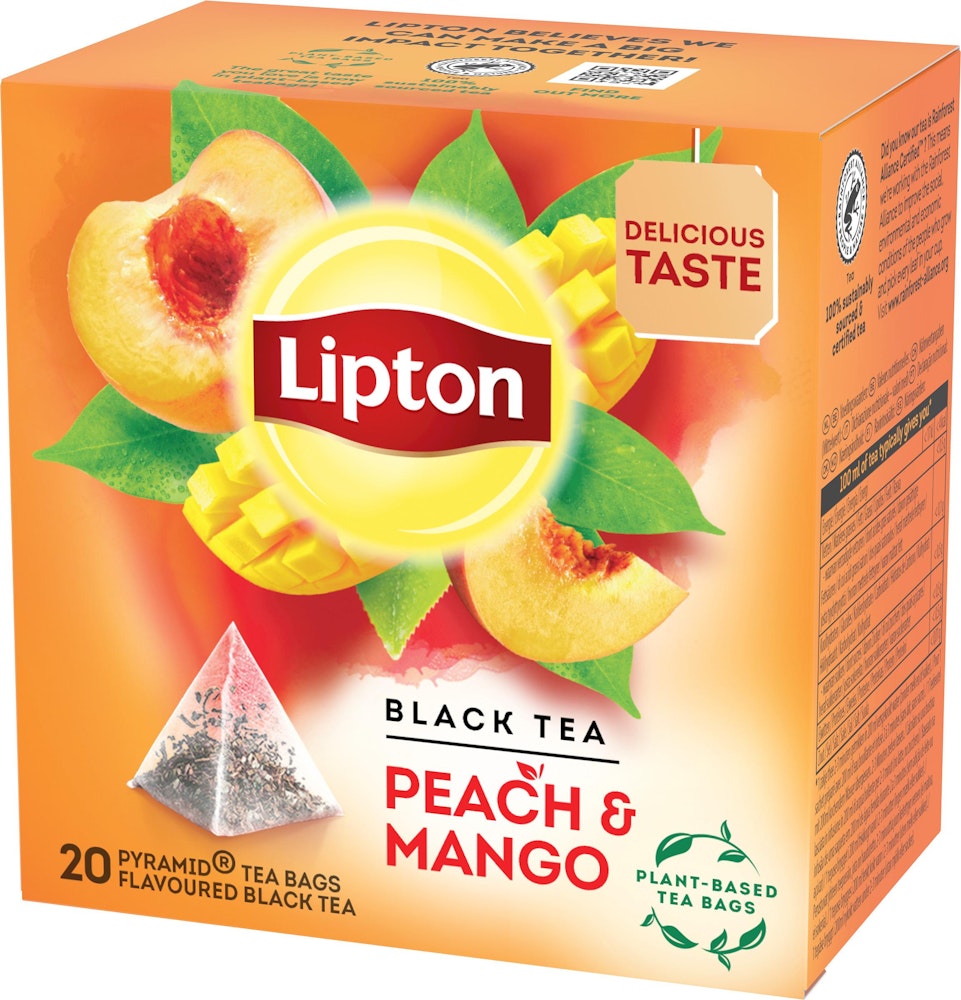 Lipton Svart Te Peach Mango Pyramidte 20-p Lipton