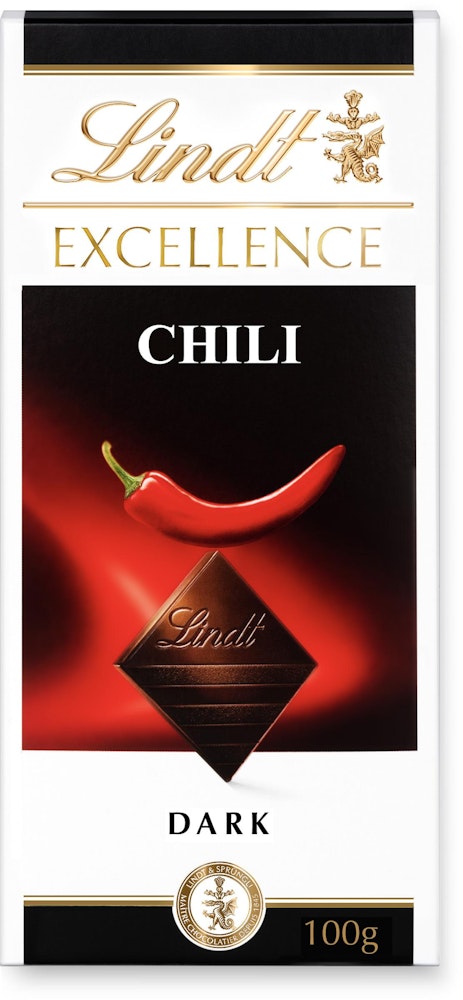 Lindt Excellence Mörk Chokladkaka Chili 100g Lindt