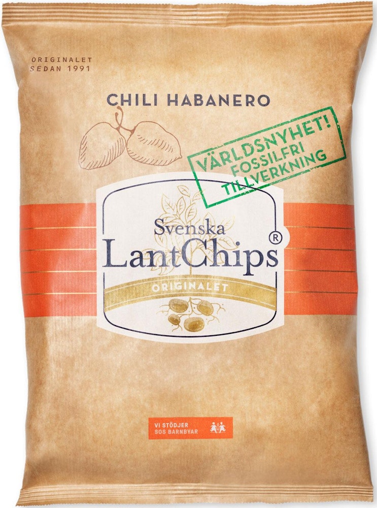 Svenska LantChips Chips Chili Habanero 200g Svenska LantChips