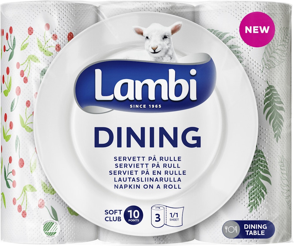Lambi Hushållspapper Dining 3-p Lambi