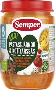 Semper Pasta & Köttfärssås EKO/KRAV 8M 190g Semper