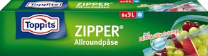 Toppits Plastpåse Zipper 3L 8-p Toppits