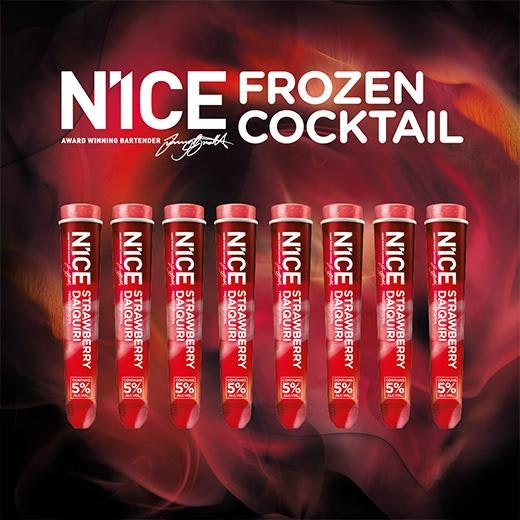 N1ce Cocktail Glass Cocktail Strawberry Daiquiri 5% Alkohol Fryst 8-p N1ce Cocktail