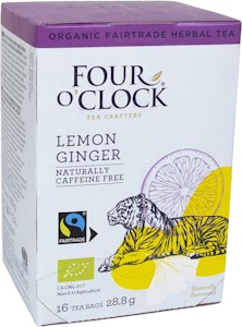 Four O´Clock Te Lemon Ginger Koffeinfri EKO/Fairtrade 16-p Four O'Clock