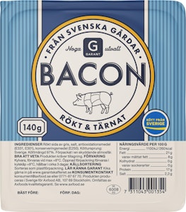 Garant Bacon Tärnat 140g Garant