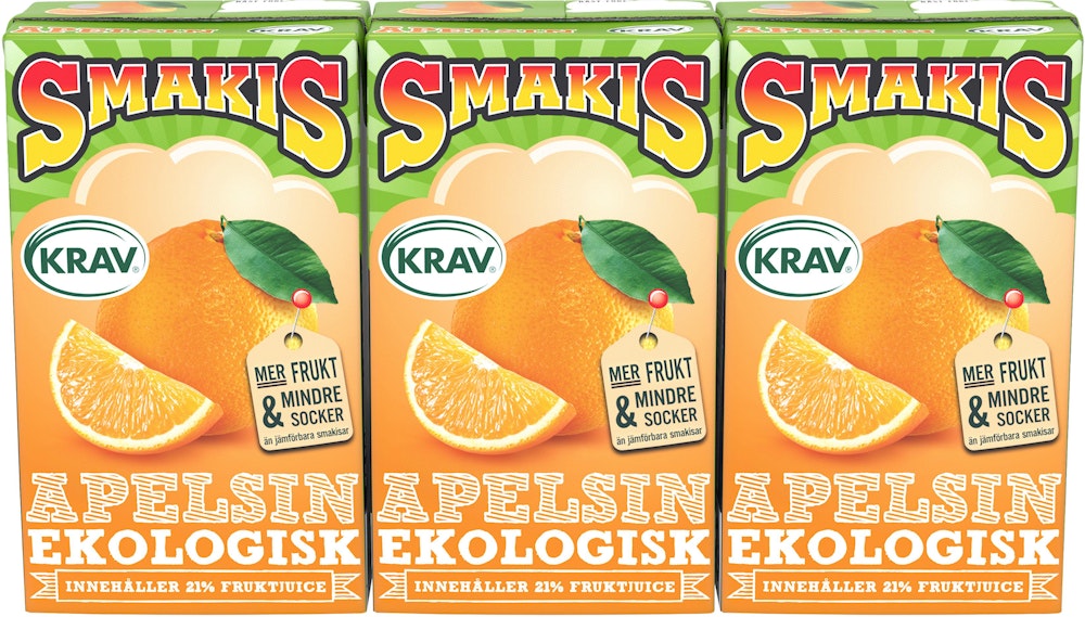 Smakis Apelsin EKO/KRAV 3x
