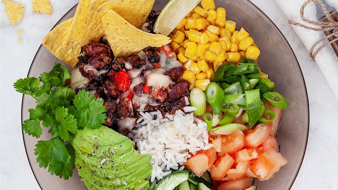 Burrito bowl med tortillachips