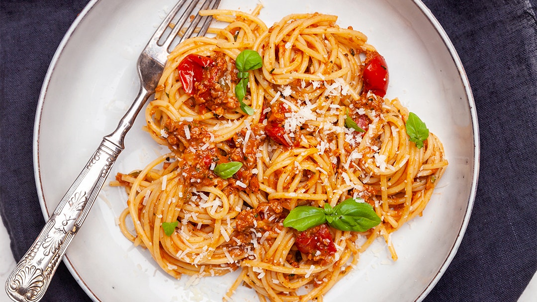 Vegetarisk spaghetti bolognese