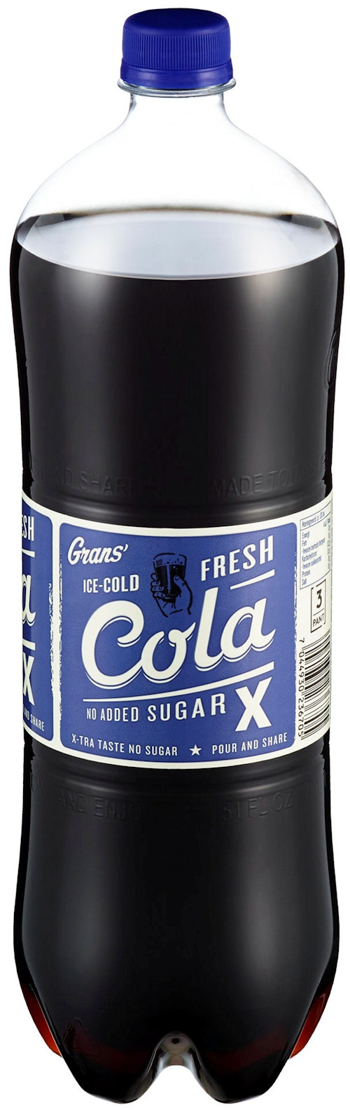 Bilde: © Grans Bryggeri / Kolonial.no Grans Bryggeri Cola X Uten Tilsatt Sukker, 1,5 l