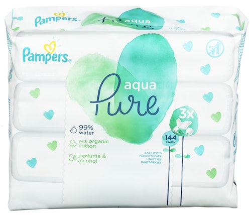 Bilde: © Pampers / Oda Pampers Våtservietter Aqua Pure 3x48 stk, 144 stk