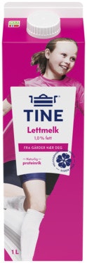 Bilde: © Tine / Oda Tine TineMelk Lett 1 l