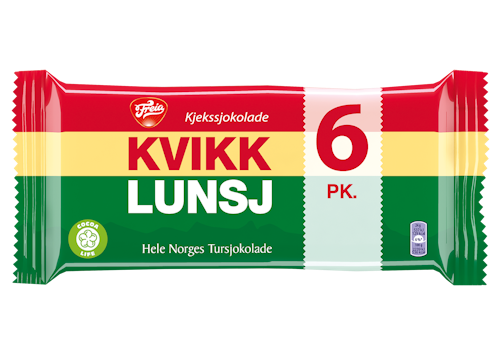Bilde: © Freia / Kolonial.no Freia Kvikk Lunsj 6-pk 282 g