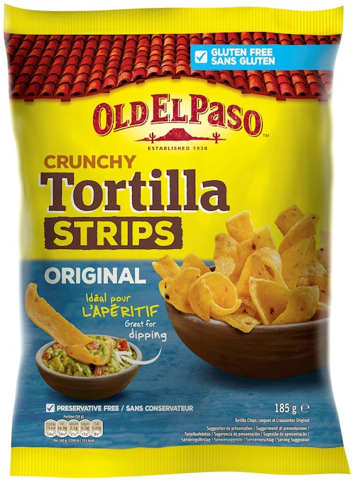 Bilde: © Old El Paso / Kolonial.no Old El Paso Tortilla Strips Original Salt 185g 185 g