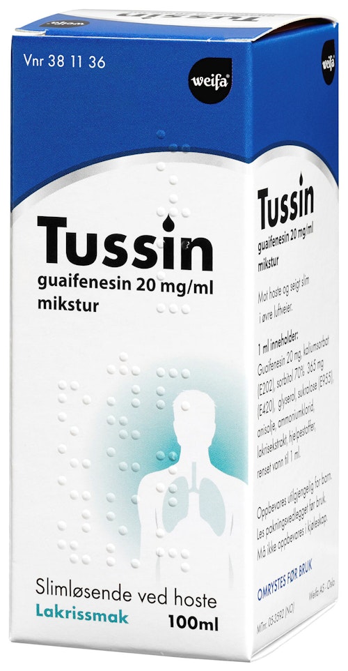 Bilde: © Weifa / Oda Weifa Tussin Hostemikstur 100 ml